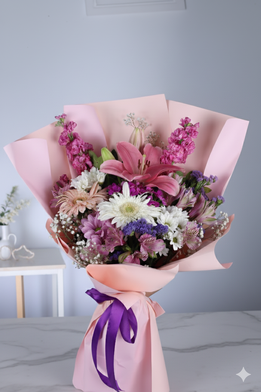 Asya �i�ek Buketi  Zarif ve Renkli Duygular�n Temsilcisi